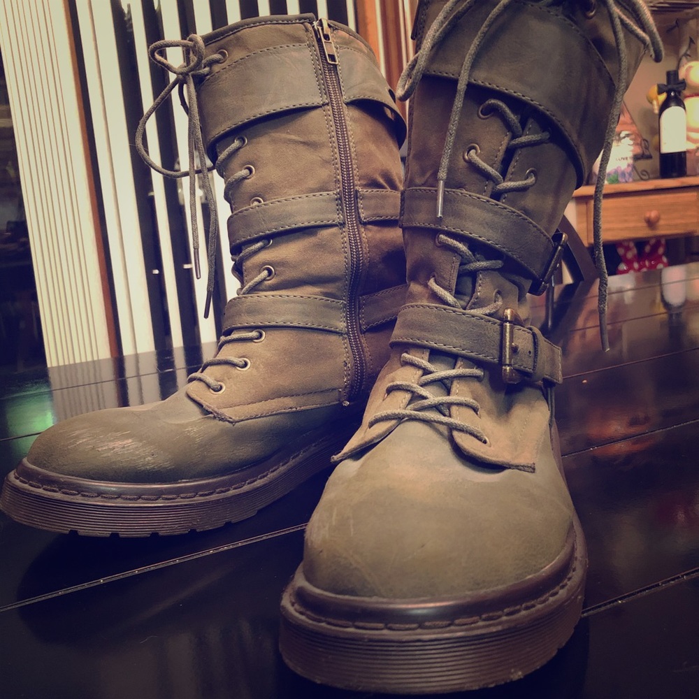 Green Army Boots